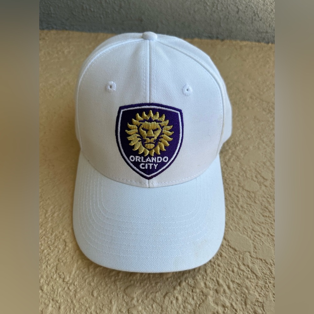 adidas Orlando City SC White Adjustable Hat MLS OS NWOT
